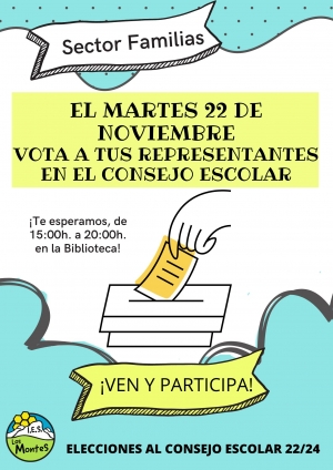 ¡Las familias votan en las &quot;Elecciones al Consejo Escolar&quot;!